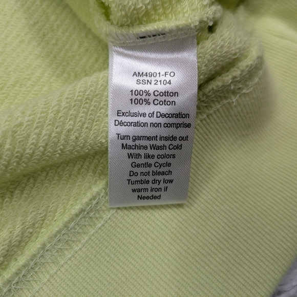 ATM Hoodie Men's XL Green Neon Cotton French Terry Anthony Thomas Melillo Raglan - Picture 7 of 8